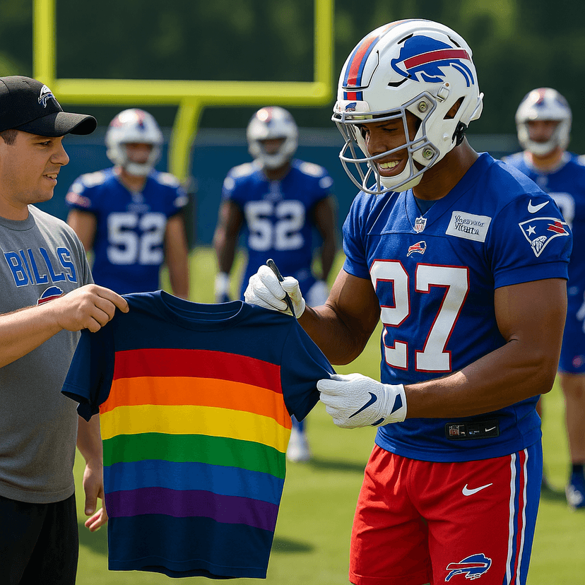 Bills Rookie Cut for Refusing to Sign LGBT-Themed Jersey
